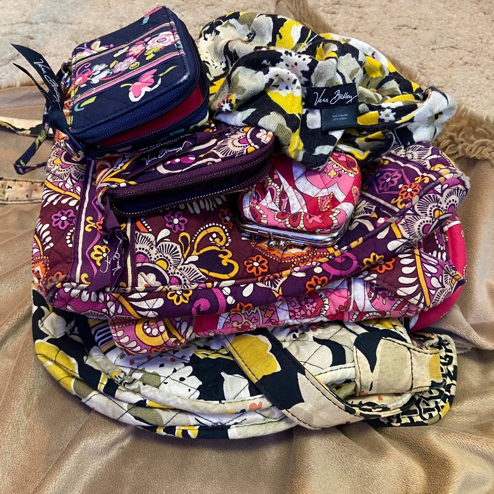 Vera Bradley Bundle | 3 purses and 4 accessories